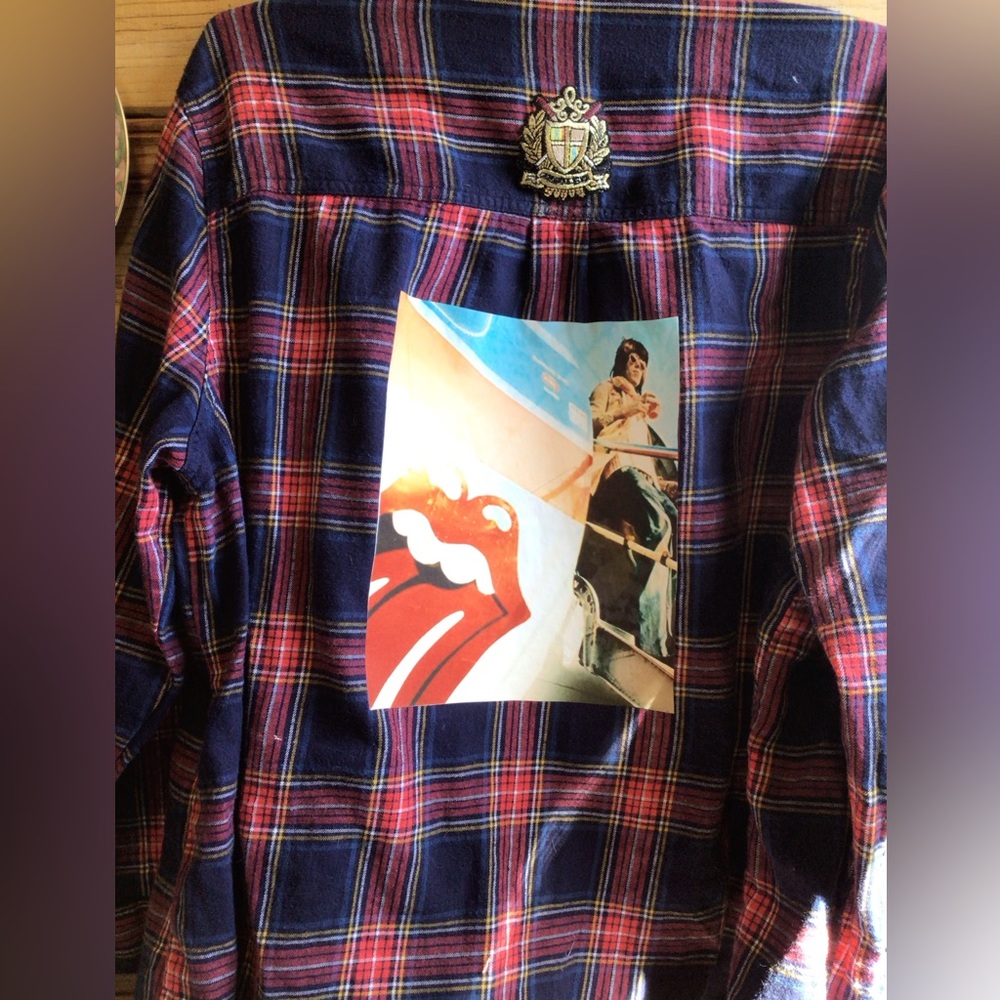 NEW! Host Pick❤️❤️❤️Custom Upcycled Keith Richards Flannel Shirt